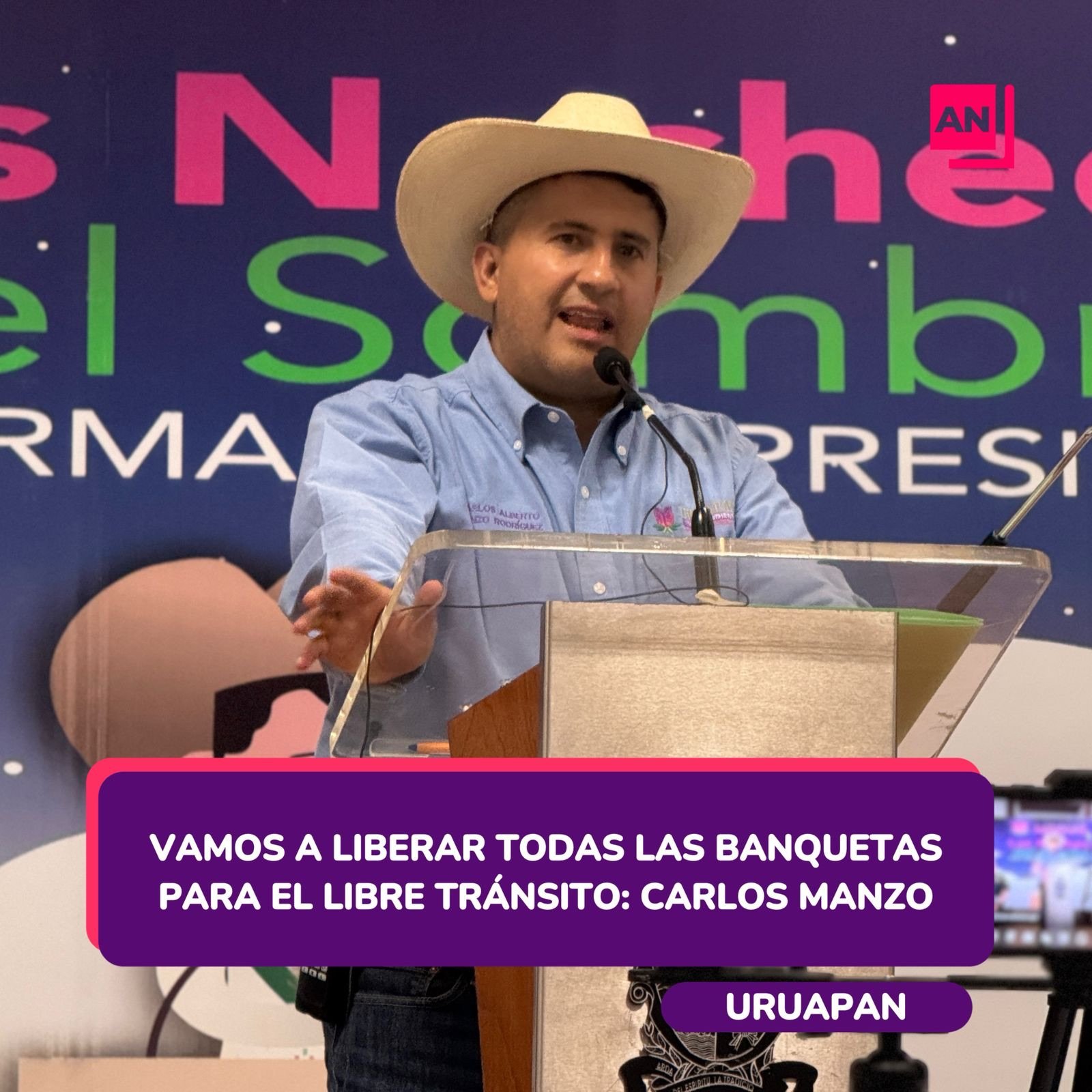 Anuncia Carlos Manzo operativos para liberar banquetas; habrá sanciones para quienes incumplan