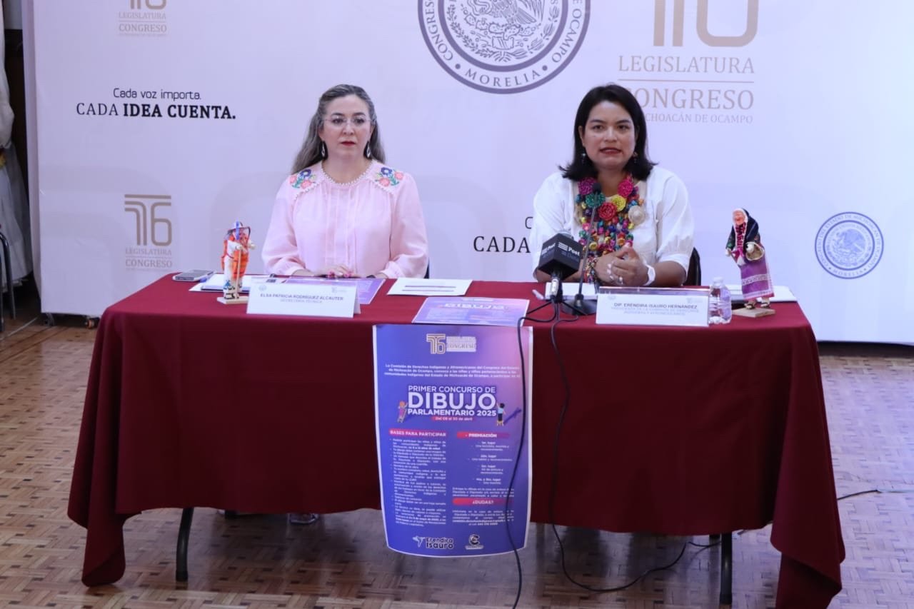 Lanzan el Primer Concurso de Dibujo Parlamentario 2025 para niños y niñas indígenas de Michoacán
