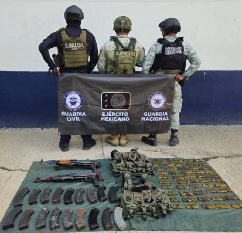 SSP y Defensa aseguran armamento y vehículos en Buenavista