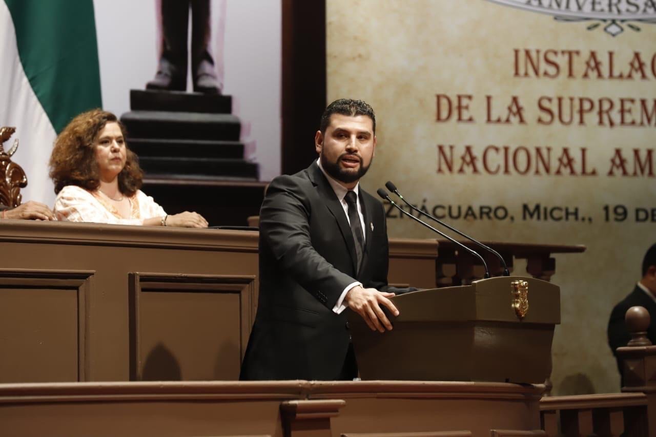 En representación del Congreso, Octavio Ocampo llama a la unidad y a la construcción de un Michoacán con paz y justicia