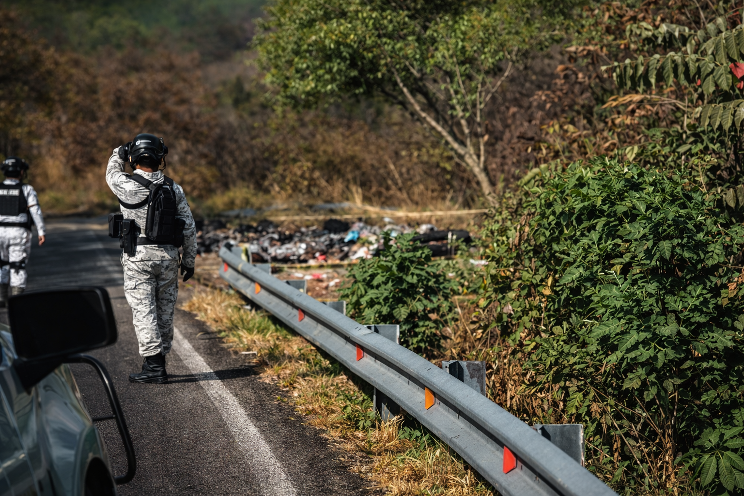 Localizan cuerpo con huellas de violencia en la vía Uruapan–Lombardía