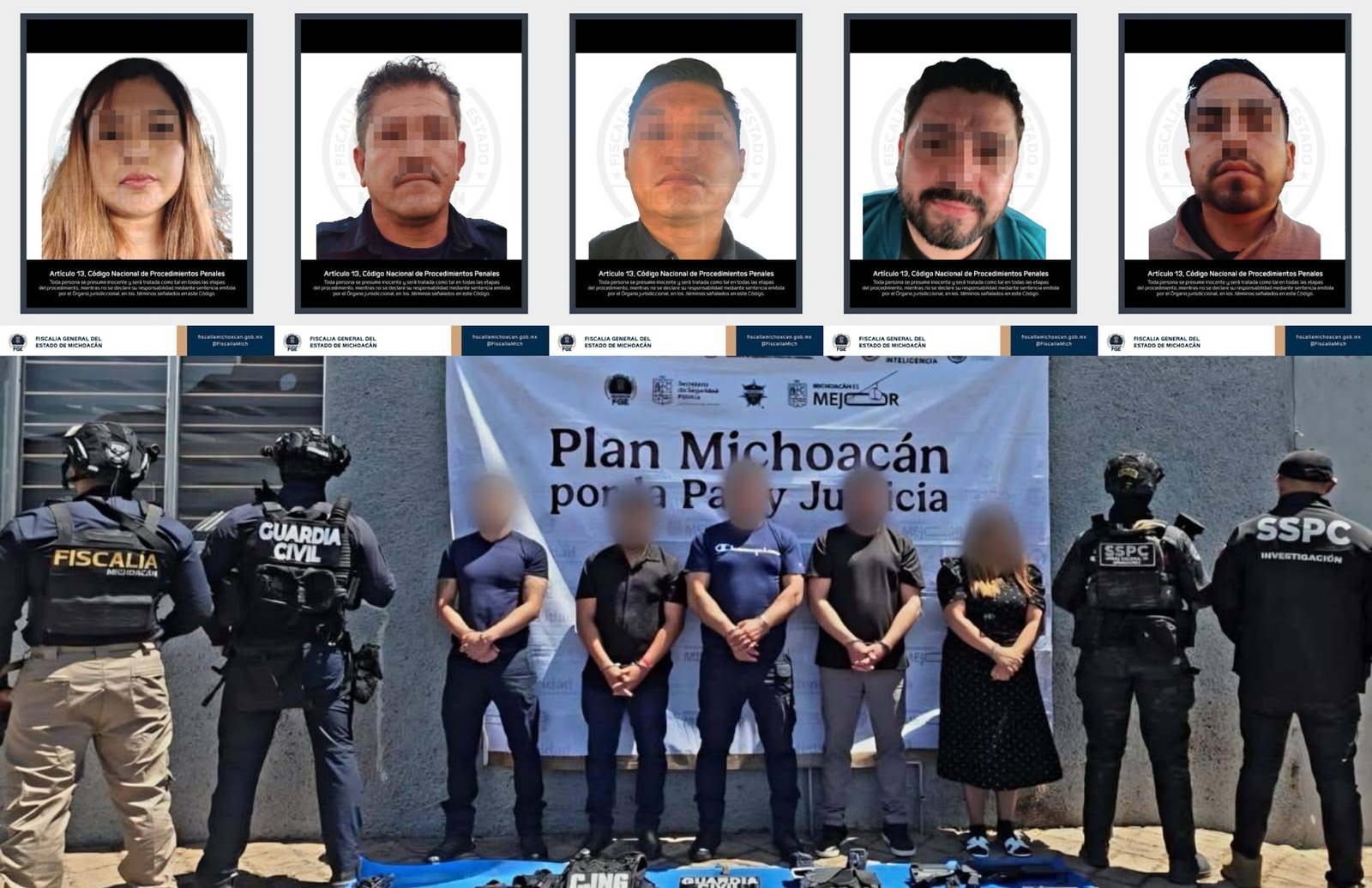 Caen síndica, regidores y mando policial de Chavinda; les aseguran armas, droga y equipo táctico