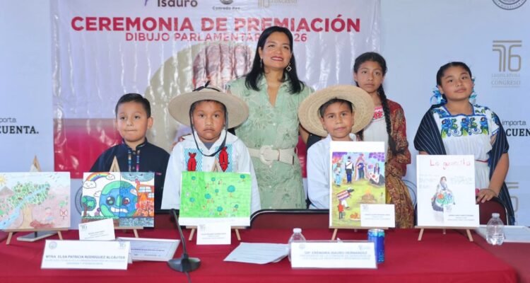 Congreso del Estado premia a las y los niños ganadores del del concurso “Dibujo Parlamentario 2026”