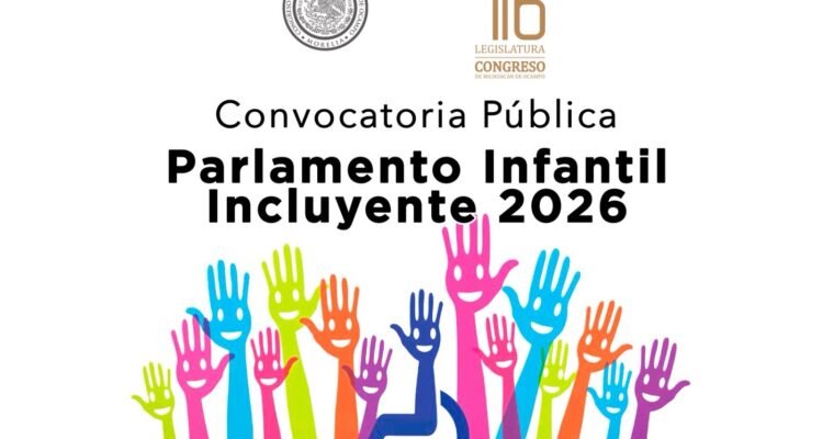 El Congreso del Estado invita a menores de 9 a 12 años al Parlamento Infantil Incluyente 2026